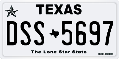 TX license plate DSS5697