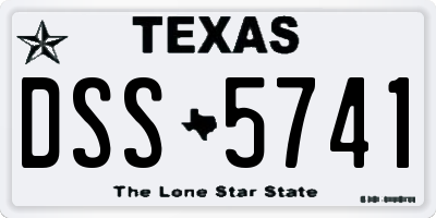 TX license plate DSS5741