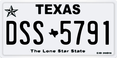 TX license plate DSS5791