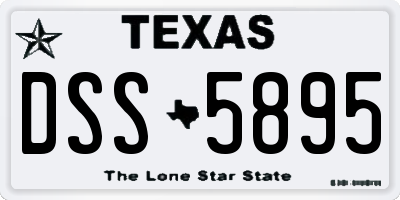 TX license plate DSS5895