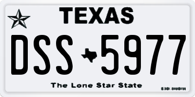 TX license plate DSS5977