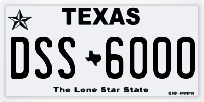 TX license plate DSS6000