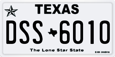 TX license plate DSS6010