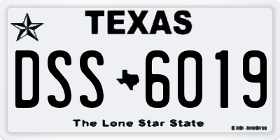 TX license plate DSS6019