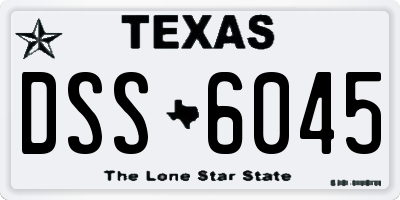 TX license plate DSS6045