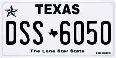TX license plate DSS6050