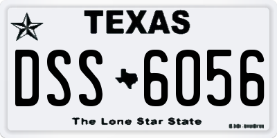 TX license plate DSS6056