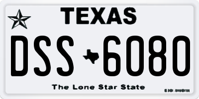 TX license plate DSS6080