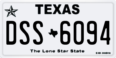 TX license plate DSS6094