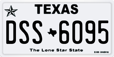 TX license plate DSS6095