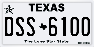 TX license plate DSS6100