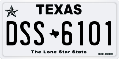 TX license plate DSS6101