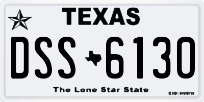 TX license plate DSS6130
