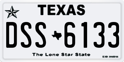TX license plate DSS6133