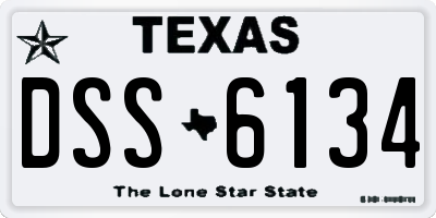 TX license plate DSS6134