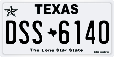 TX license plate DSS6140