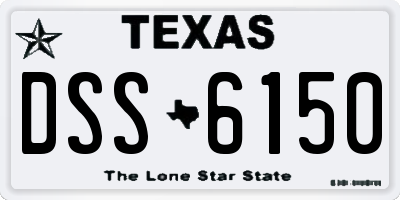 TX license plate DSS6150