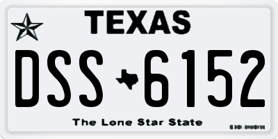 TX license plate DSS6152