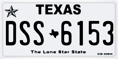 TX license plate DSS6153