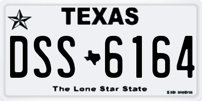 TX license plate DSS6164