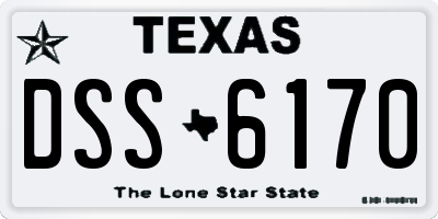 TX license plate DSS6170