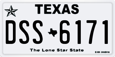 TX license plate DSS6171