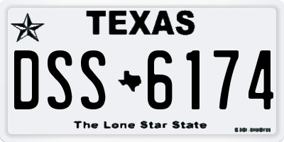 TX license plate DSS6174