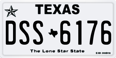 TX license plate DSS6176