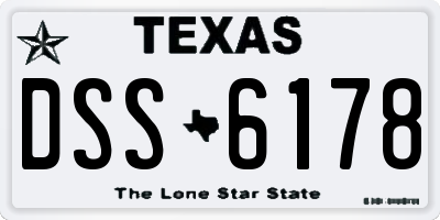TX license plate DSS6178