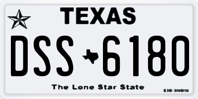 TX license plate DSS6180