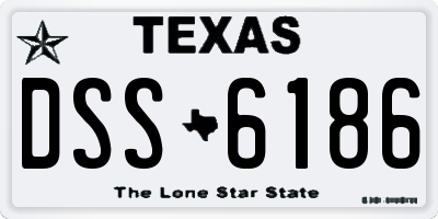 TX license plate DSS6186