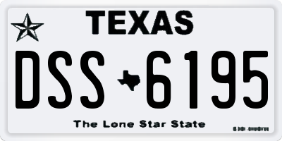 TX license plate DSS6195