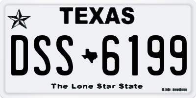 TX license plate DSS6199
