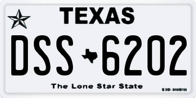 TX license plate DSS6202
