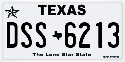 TX license plate DSS6213
