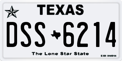 TX license plate DSS6214