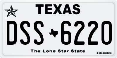 TX license plate DSS6220