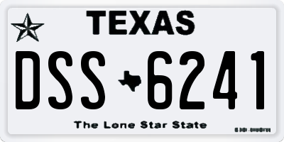 TX license plate DSS6241