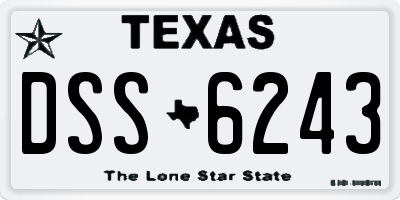 TX license plate DSS6243