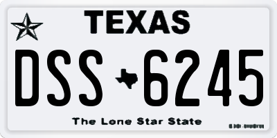 TX license plate DSS6245