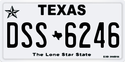 TX license plate DSS6246