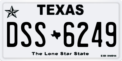 TX license plate DSS6249