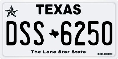 TX license plate DSS6250