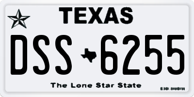TX license plate DSS6255