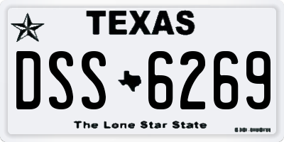 TX license plate DSS6269
