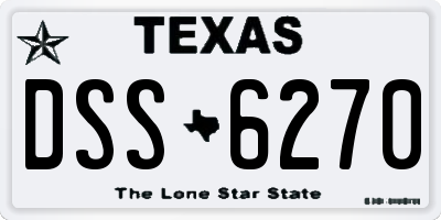 TX license plate DSS6270