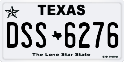 TX license plate DSS6276
