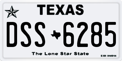TX license plate DSS6285