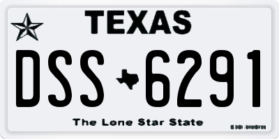 TX license plate DSS6291