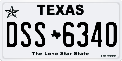 TX license plate DSS6340